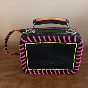 NWOT Marc Jacobs the box mini neon whipstich bag